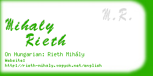 mihaly rieth business card