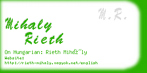 mihaly rieth business card